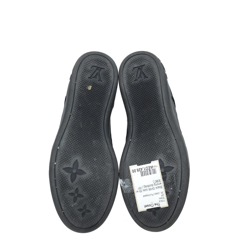 Louis Vuitton Black Suede Monogram Low Top Sneakers Size US 11 | EU 41 - Image 6