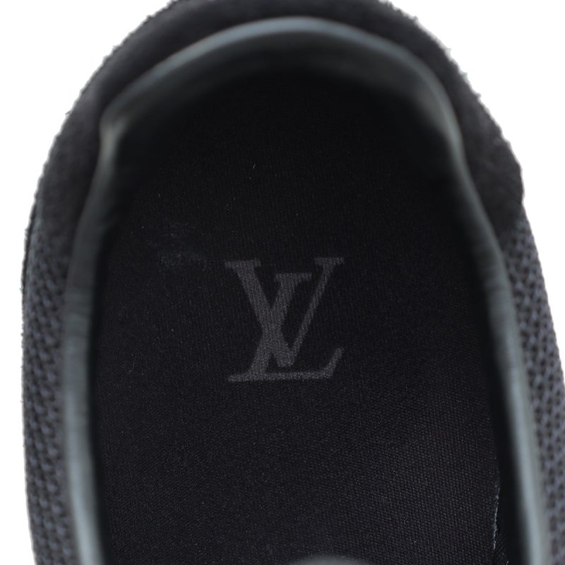 Louis Vuitton Black Satin & Blue Floral Embellished Sandals Size 6 | EU 36 - Image 8