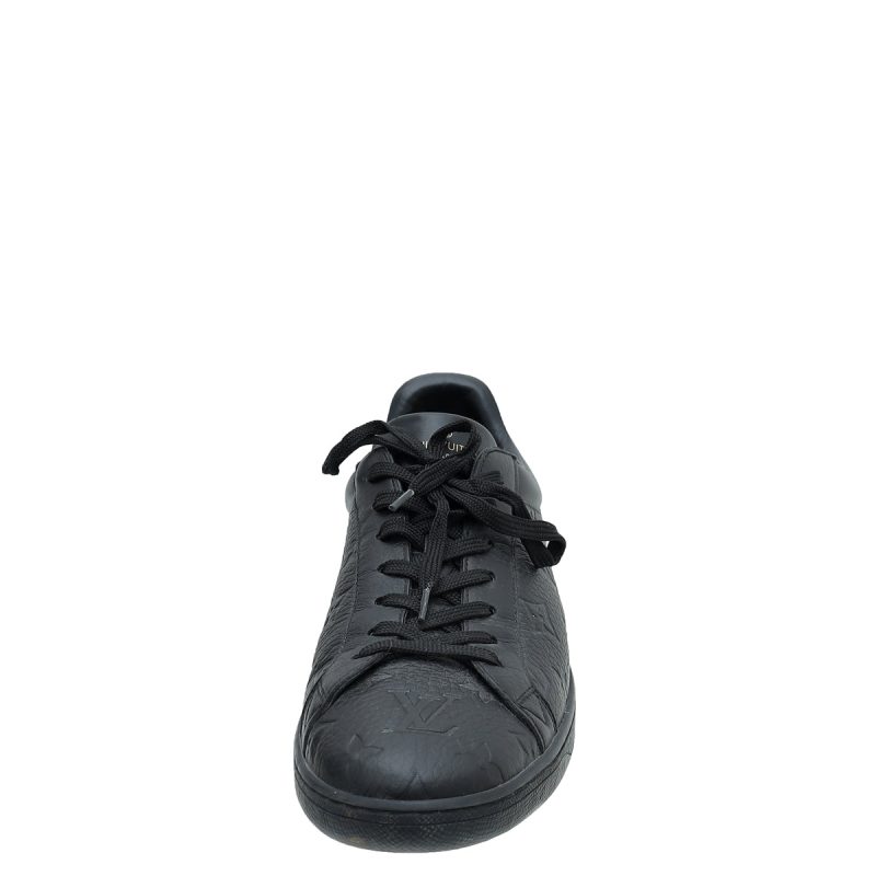 Louis Vuitton Black Monogram Embossed Revival Mules 38 - Image 2