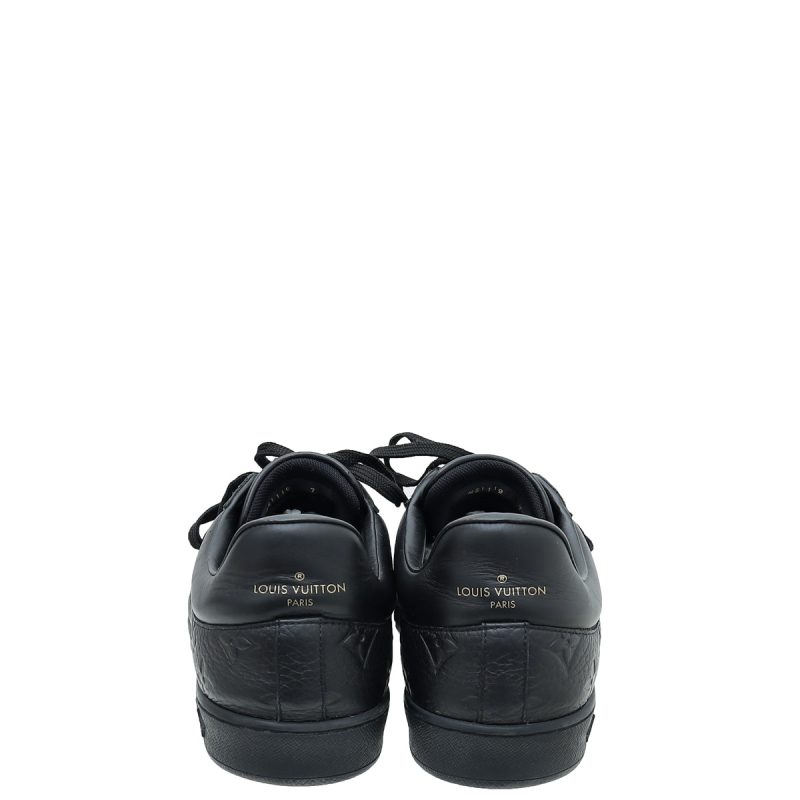 Louis Vuitton Black Monogram Embossed Revival Mules 38 - Image 4