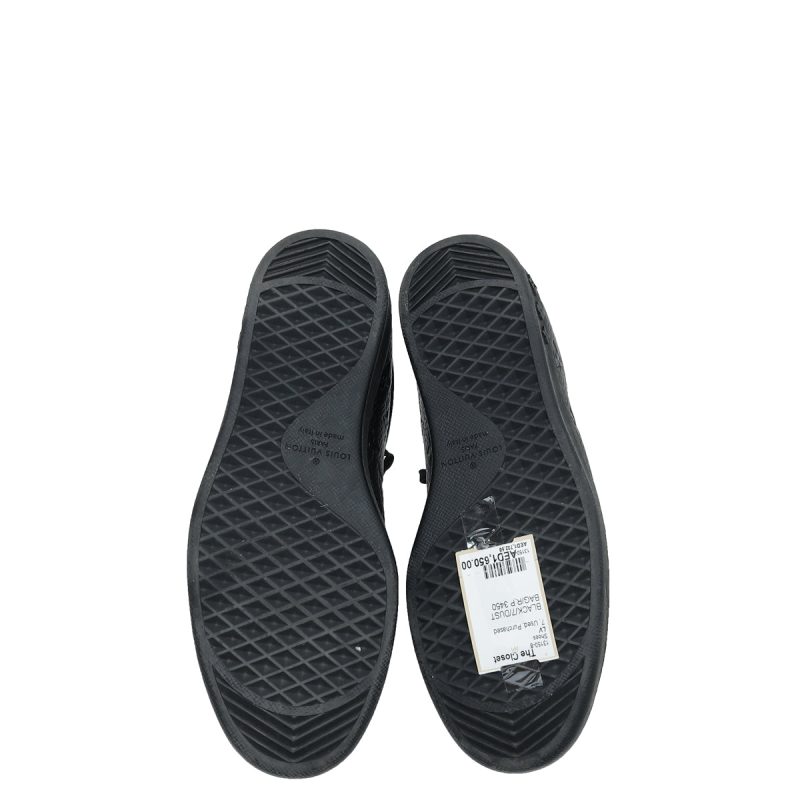 Louis Vuitton Black Monogram Embossed Revival Mules 38 - Image 6