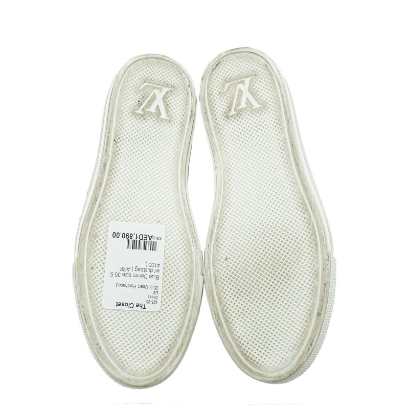 Louis Vuitton Blue Denim Monogram Stellar Sneakers 38.5 - Image 6