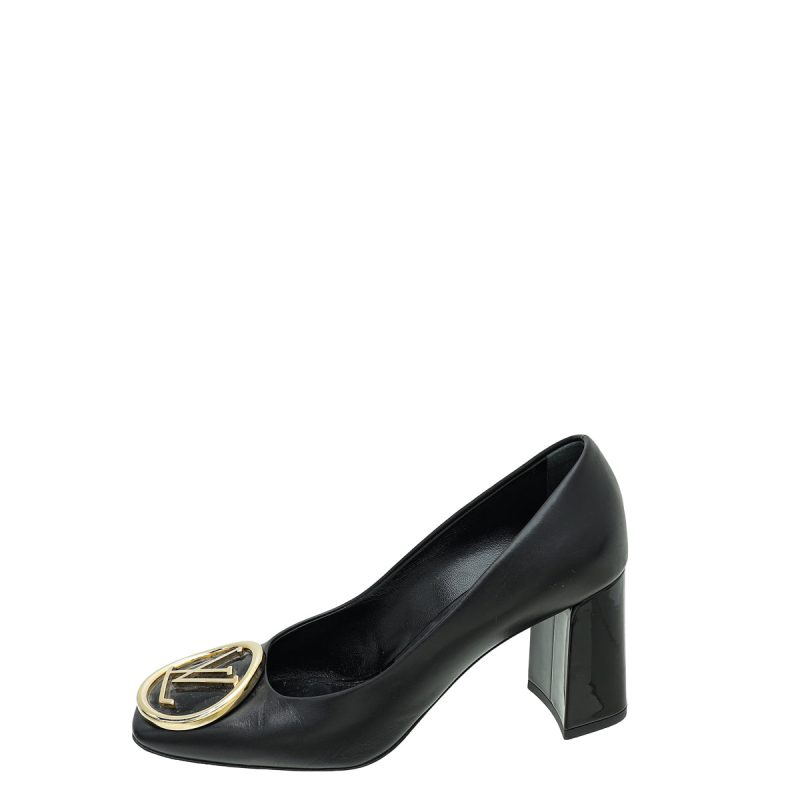 Louis Vuitton Black Leather Lace-Up Ankle Boots Size 36 - Image 3
