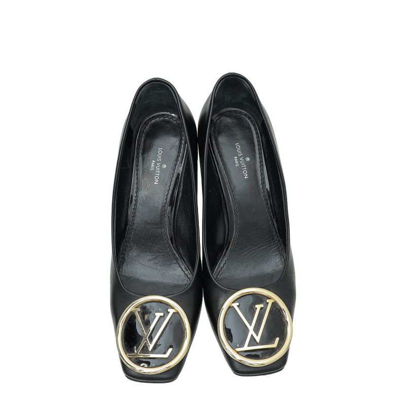 Louis Vuitton Black Leather Lace-Up Ankle Boots Size 36 - Image 5