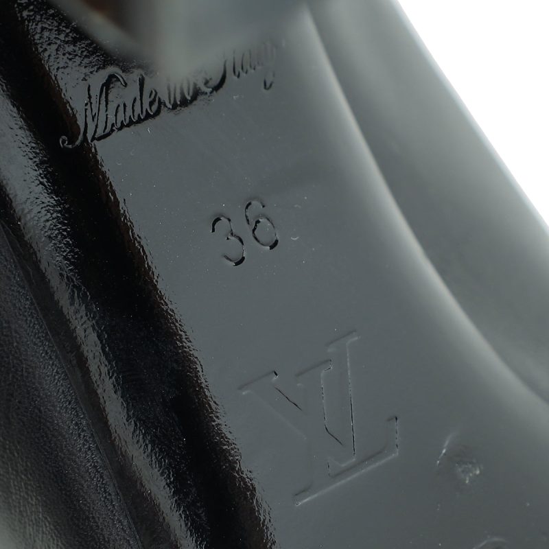Louis Vuitton Black Leather Lace-Up Ankle Boots Size 36 - Image 7