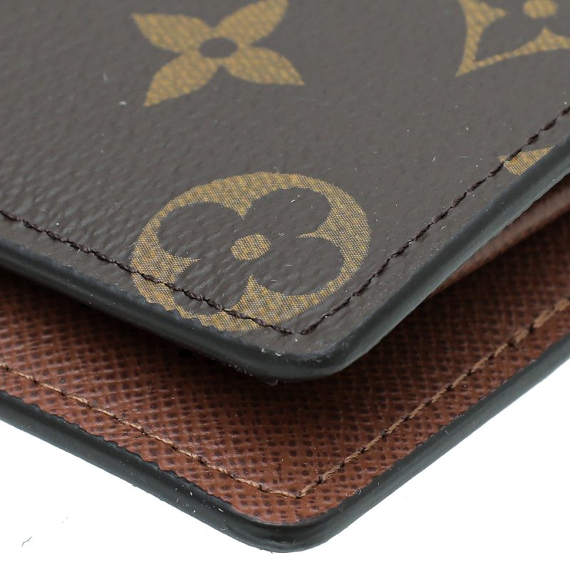 Louis Vuitton Brown Monogram Business Card Holder W /M.B. Initials - Image 4