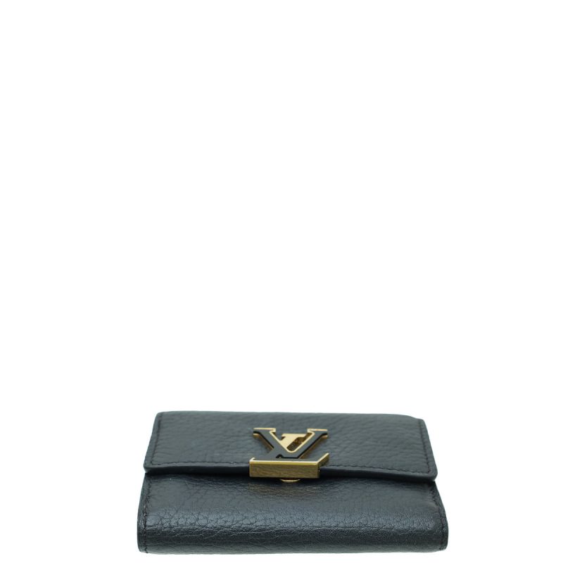 Louis Vuitton Black Capucines Long Wallet W/ Braided Detail - Image 3