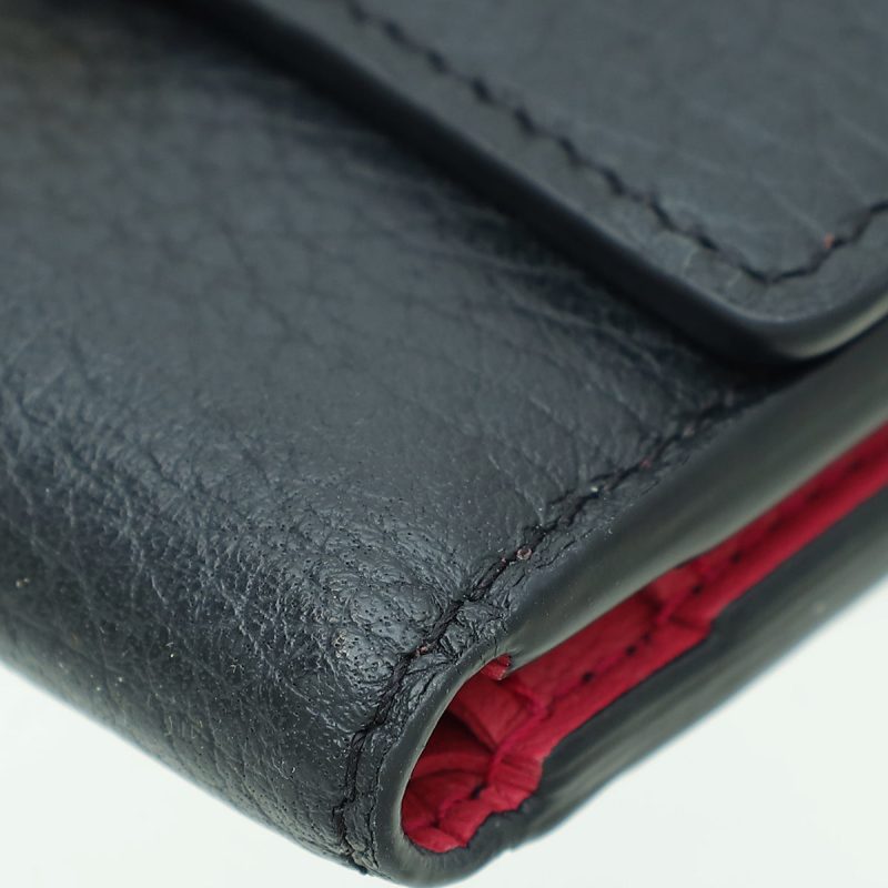 Louis Vuitton Black Capucines Long Wallet W/ Braided Detail - Image 4