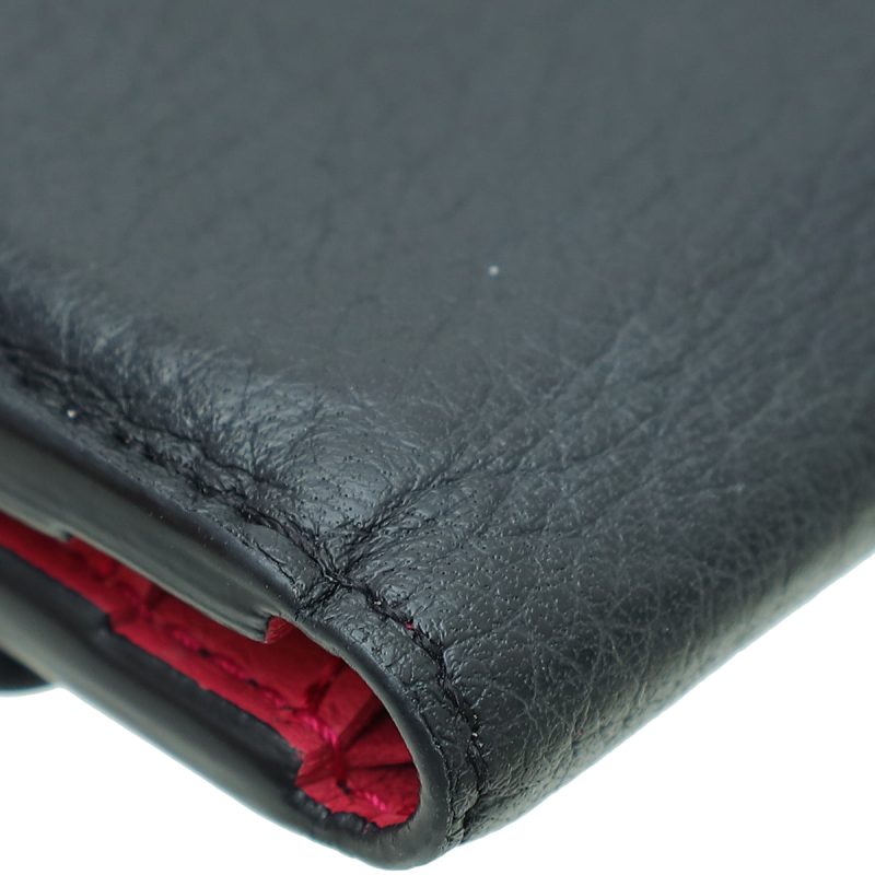 Louis Vuitton Black Capucines Long Wallet W/ Braided Detail - Image 7