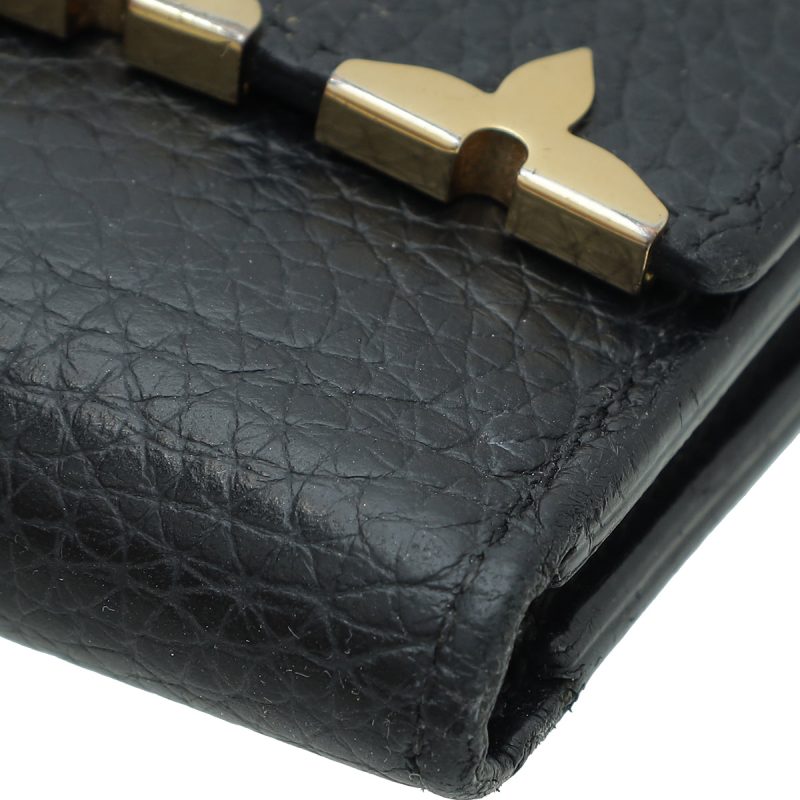 Louis Vuitton Black Capucines Compact Wallet - Image 4