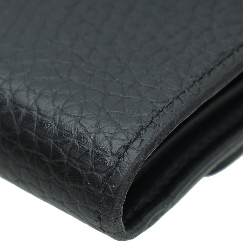 Louis Vuitton Black Capucines Compact Wallet - Image 6