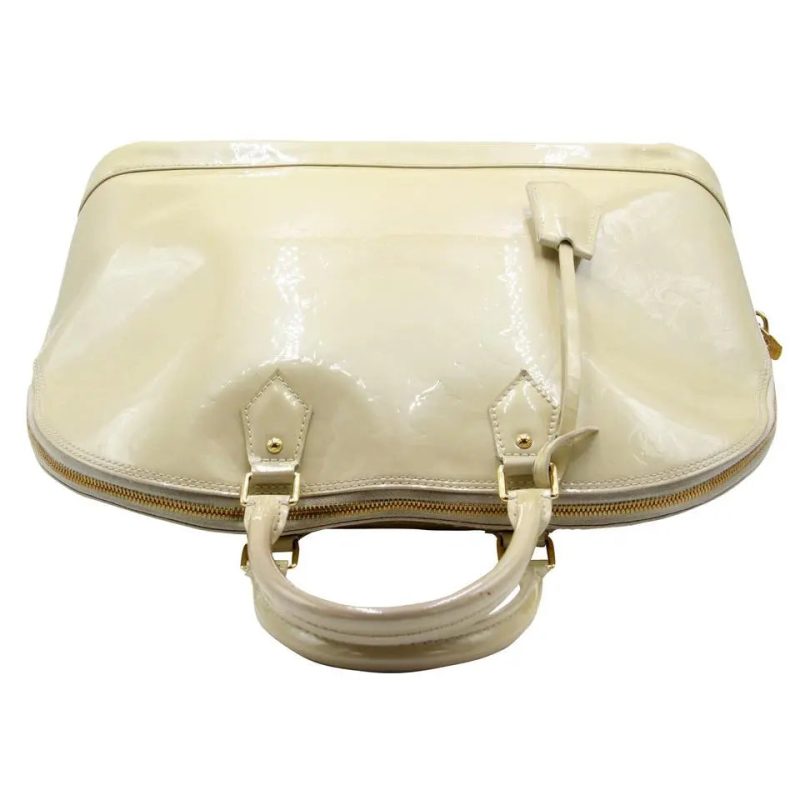 Louis Vuitton Alma Jumbo Extra Large Monogram Gm Gold Miroir Vernis Leather Satchel - Image 5