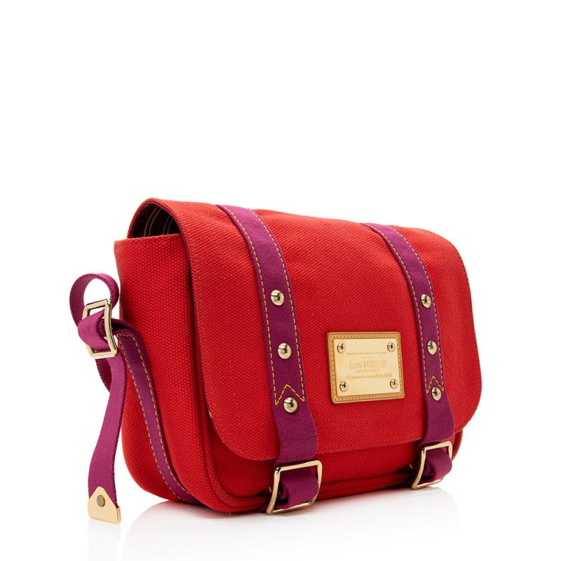 Louis Vuitton Canvas Antigua Besace Messenger Bag (SHF-22345) - Image 2