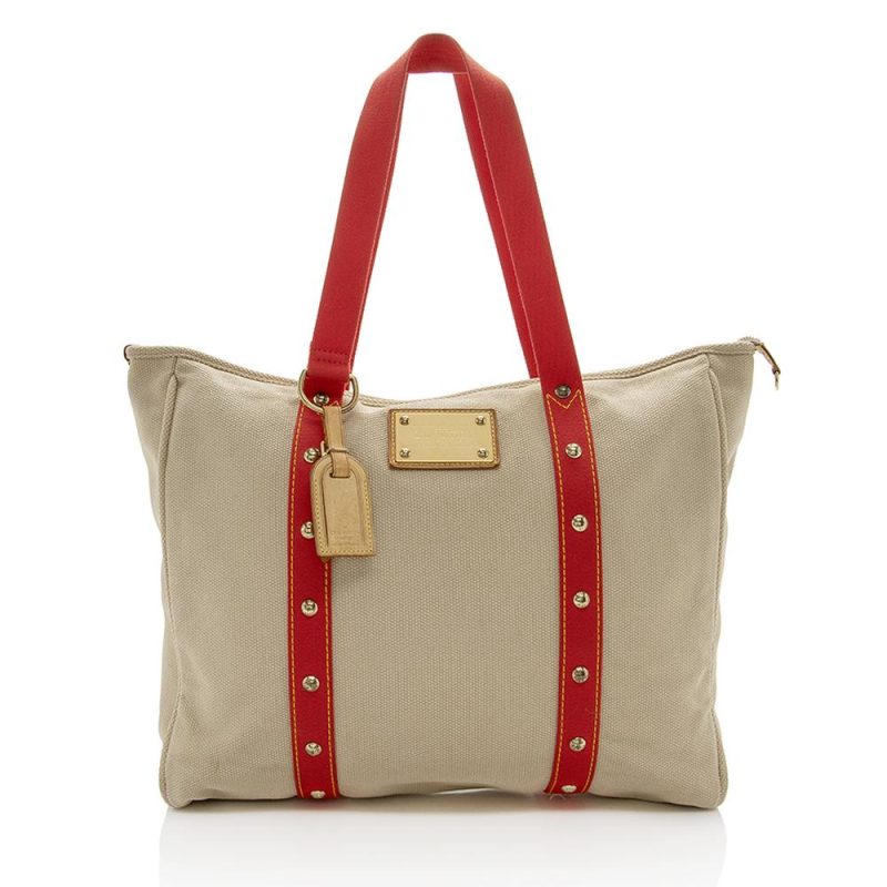 Louis Vuitton Canvas Antigua Cabas PM Tote (SHF-20670)