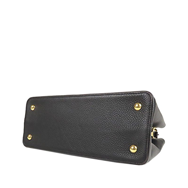 LOUIS VUITTON Capucines GM Black & Light Blue - Image 4