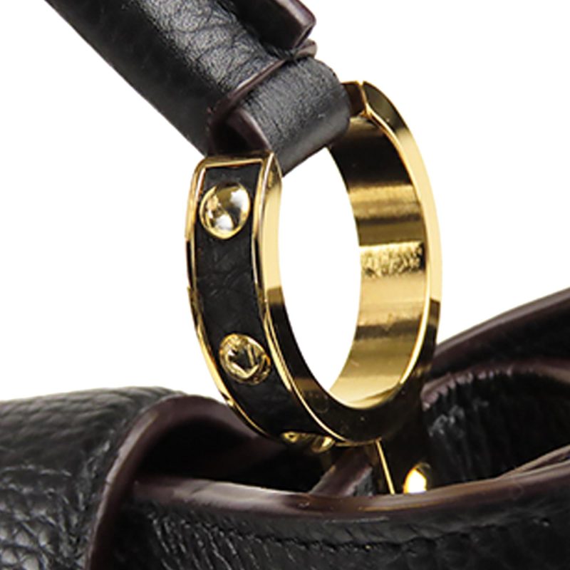 LOUIS VUITTON Capucines GM Black & Light Blue - Image 14
