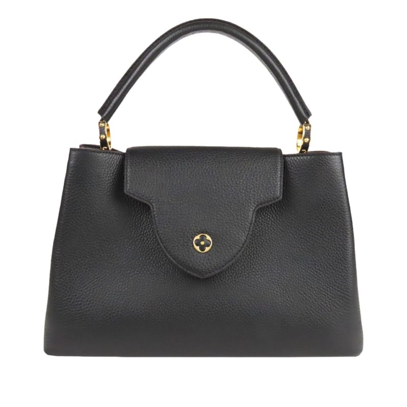 LOUIS VUITTON Capucines GM Black & Light Blue