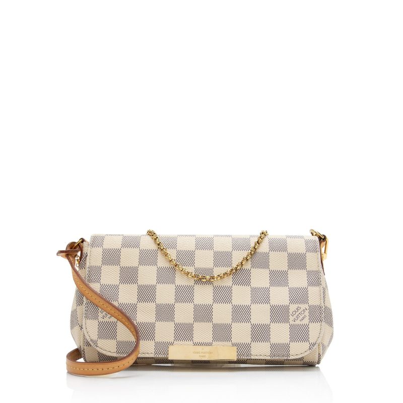 Louis Vuitton Damier Azur Favorite MM Shoulder Bag (SHF-21615)