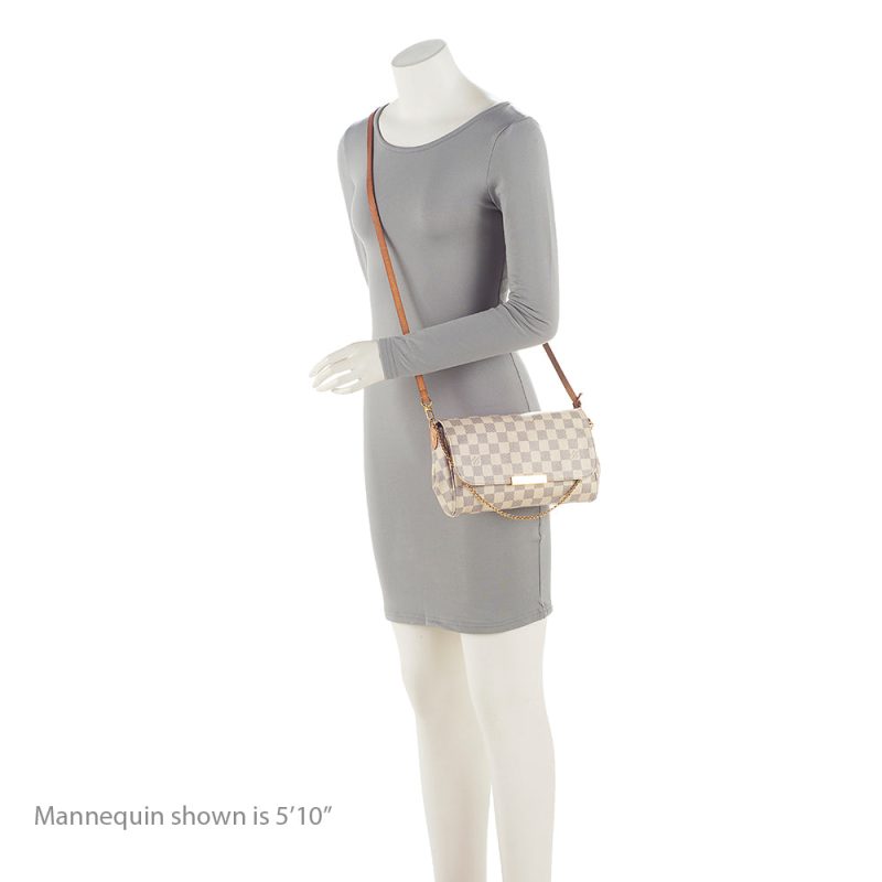 Louis Vuitton Damier Azur Favorite MM Shoulder Bag (SHF-juX6f7) - Image 4