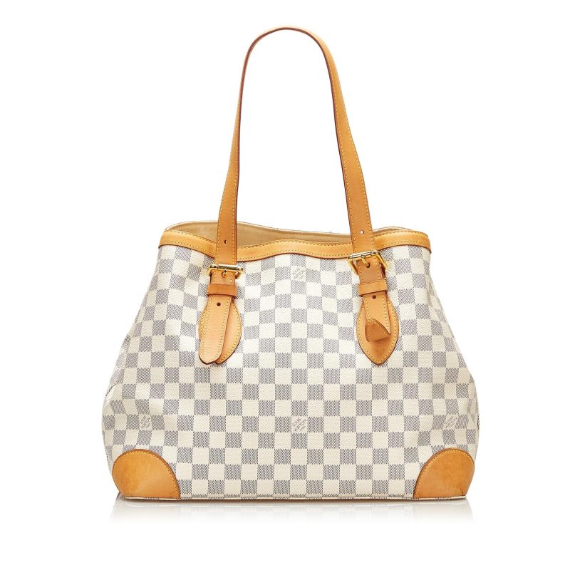 Louis Vuitton Damier Azur Hampstead MM (SHG-kaC4mf) - Image 3