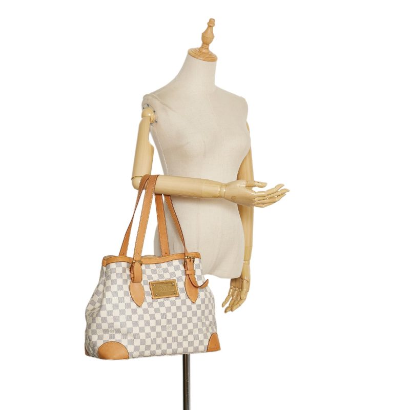 Louis Vuitton Damier Azur Hampstead MM (SHG-kaC4mf) - Image 5