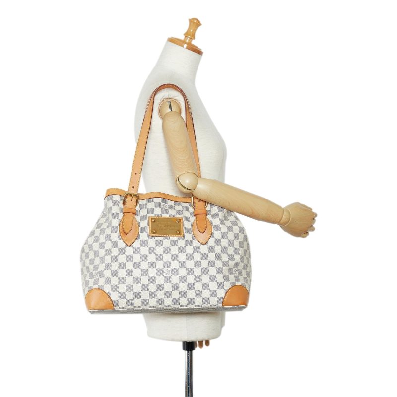 Louis Vuitton Damier Azur Hampstead MM Canvas Hand Bag N51206 - Image 5