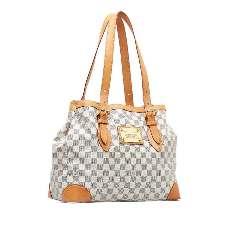 Louis Vuitton Damier Azur Hampstead MM Canvas Hand Bag N51206 - Image 2