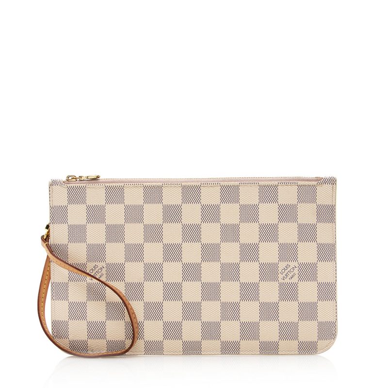 Louis Vuitton Damier Azur Neverfull MM Pochette (SHF-23938)