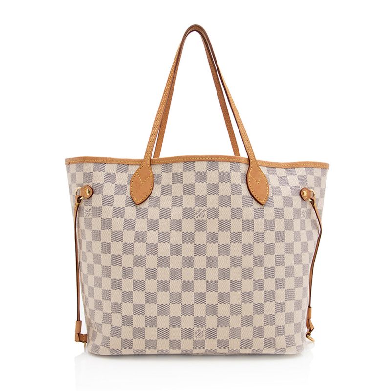 Louis Vuitton Damier Azur Neverfull MM Tote (SHF-76IDSl) - Image 3
