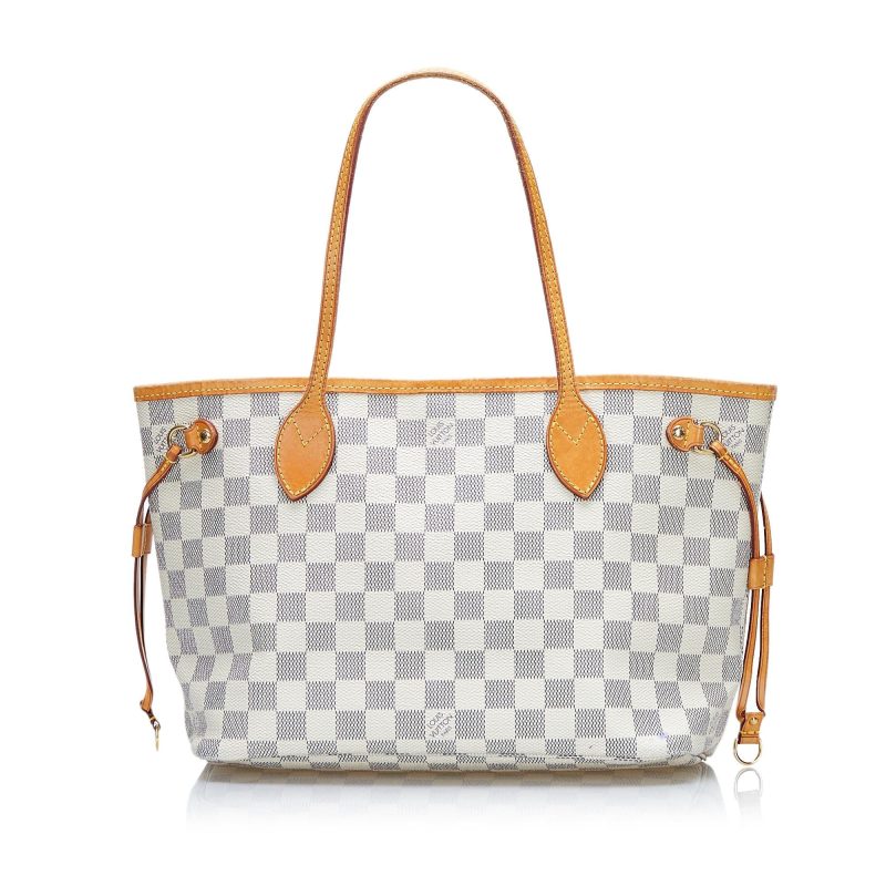 Louis Vuitton Damier Azur Neverfull MM Tote Bag N51107