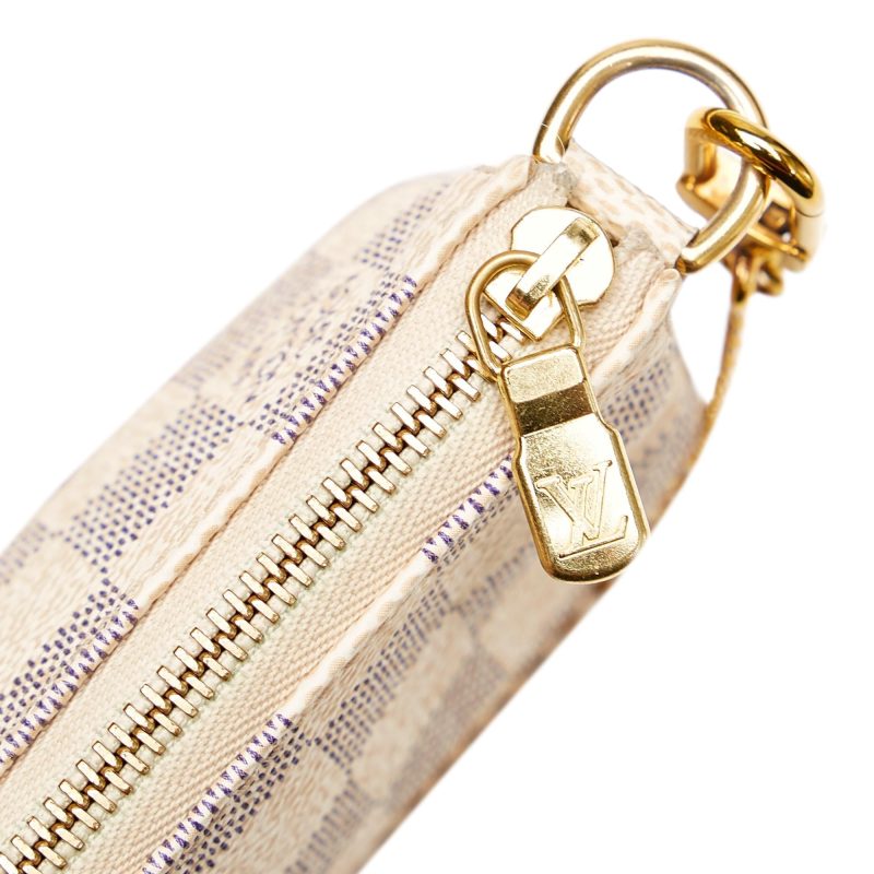 Louis Vuitton Damier Azur Pochette Accessories Illustre Transatlantic (SHG-32270) - Image 8
