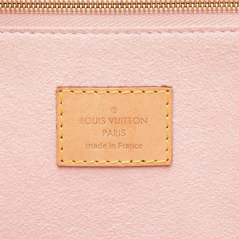 Louis Vuitton Damier Azur PVC Clutch Wristlet Beige 6.3x4.7 Inches with Chain Strap - Image 8
