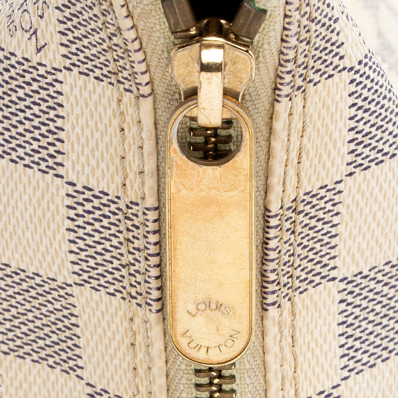 Louis Vuitton Damier Azur Sanctuary Initial 40MM Belt 80/32 M9609 White PVC Leather Mens LOUIS VUITTON - Image 9