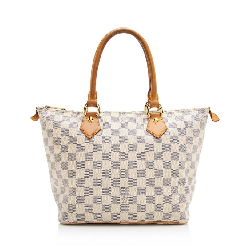 Louis Vuitton Damier Azur Sanctuary Initial 40MM Belt 80/32 M9609 White PVC Leather Mens LOUIS VUITTON