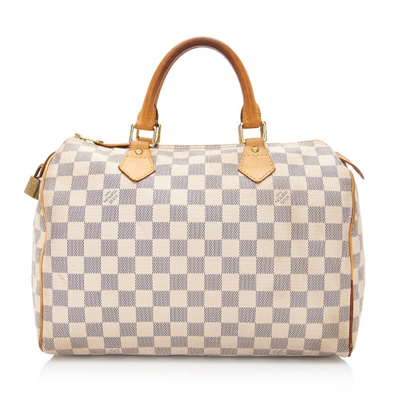 Louis Vuitton Damier Azur Speedy 30 Satchel - FINAL SALE (SHF-20474) - Image 2
