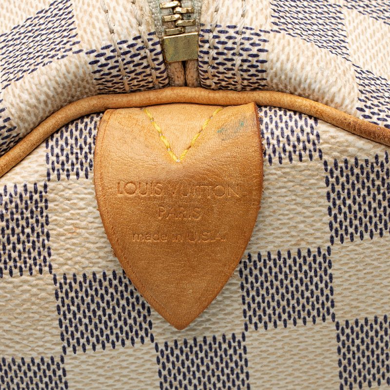 Louis Vuitton Damier Azur Speedy 30 Satchel - FINAL SALE (SHF-20474) - Image 7