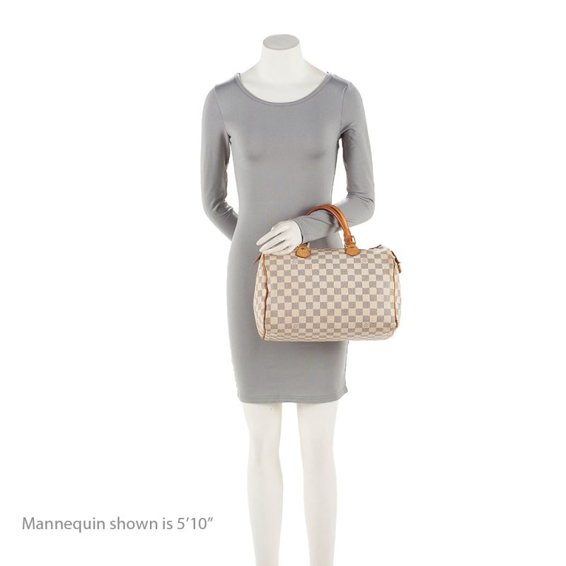 Louis Vuitton Damier Azur Speedy 30 Satchel - FINAL SALE (SHF-20474) - Image 4