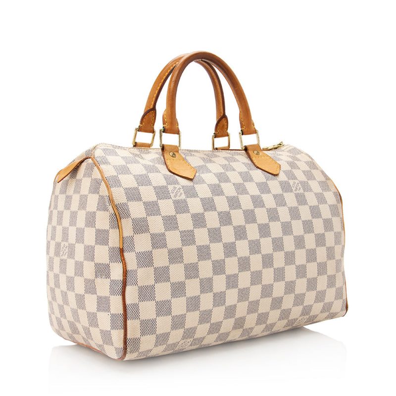 Louis Vuitton Damier Azur Speedy 30 Satchel - FINAL SALE (SHF-20474)