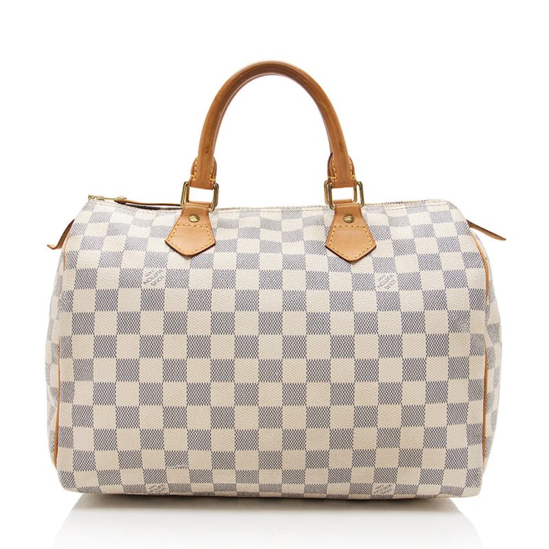 Louis Vuitton Damier Azur Speedy 30 Satchel (SHF-19062) - Image 2