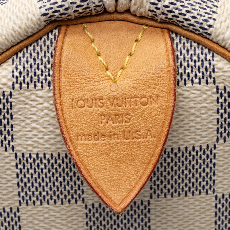 Louis Vuitton Damier Azur Speedy 30 Satchel (SHF-19062) - Image 7
