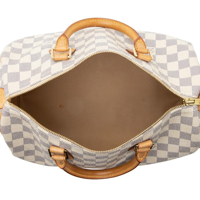 Louis Vuitton Damier Azur Speedy 30 Satchel (SHF-opJpxO) - Image 6
