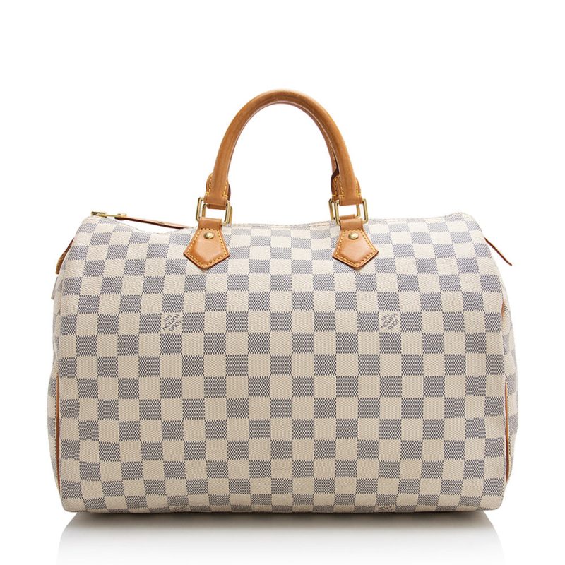 Louis Vuitton Damier Azur Speedy 35 Satchel (SHF-21907) - Image 2