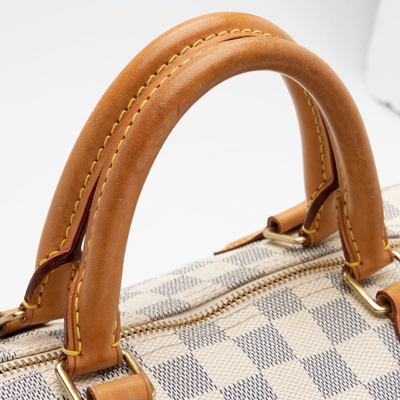 Louis Vuitton Damier Azur Speedy 35 Satchel (SHF-21907) - Image 10