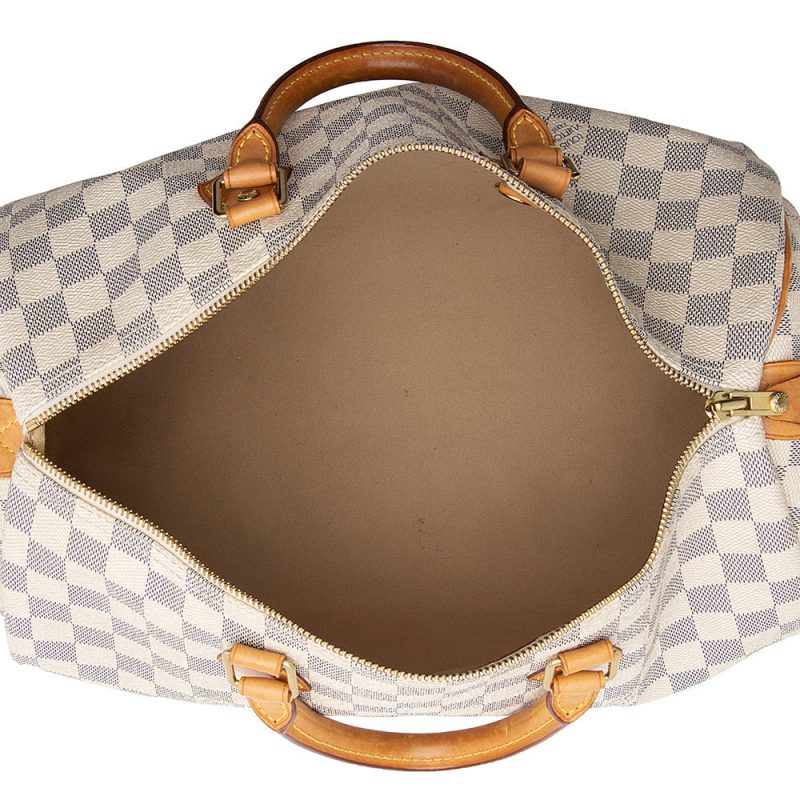 Louis Vuitton Damier Azur Speedy 35 Satchel (SHF-21907) - Image 6