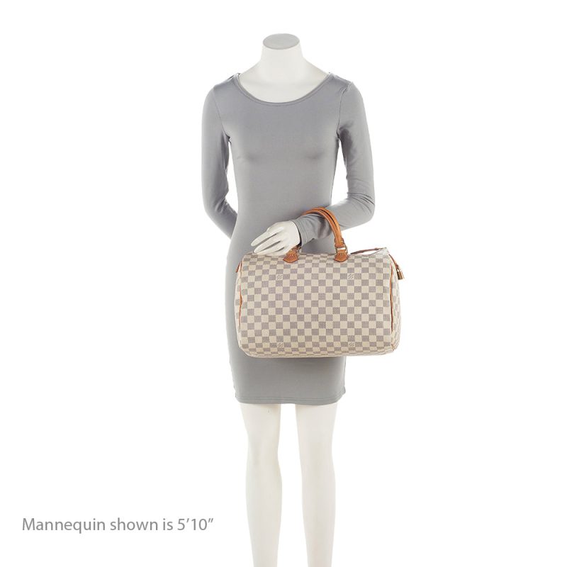 Louis Vuitton Damier Azur Speedy 35 Satchel (SHF-21907) - Image 4