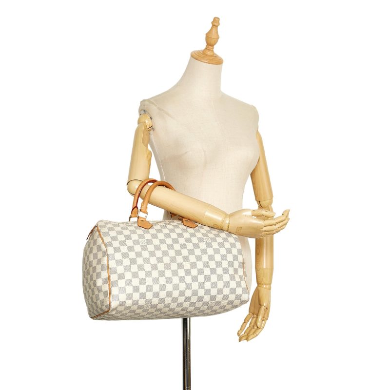 Louis Vuitton Damier Azur Speedy 35 (SHG-tygh9g) - Image 4
