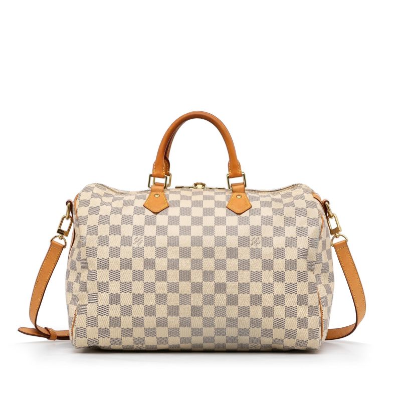 LOUIS VUITTON Damier Azur Speedy Bandouliere 35 Hand Bag N41002 LV Auth 39036 - Image 4