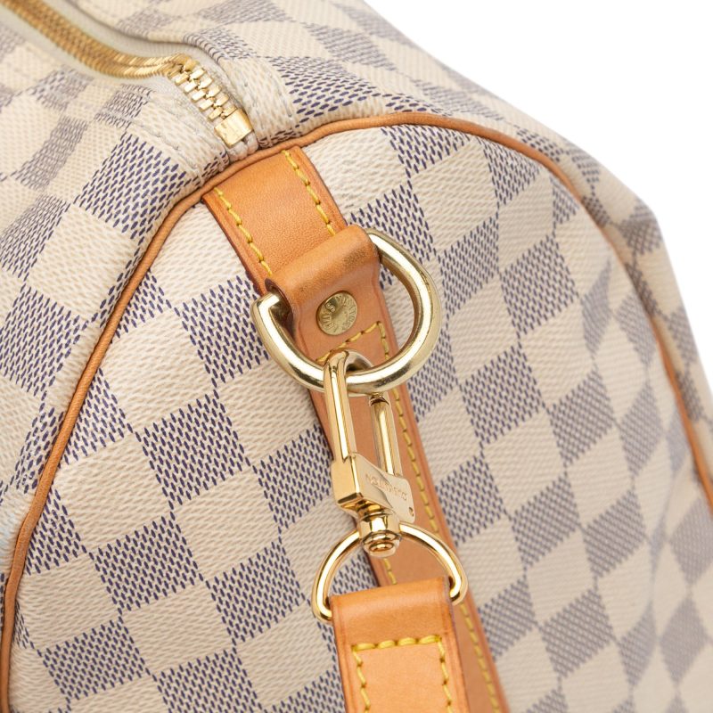 LOUIS VUITTON Damier Azur Speedy Bandouliere 35 Hand Bag N41002 LV Auth 39036 - Image 10