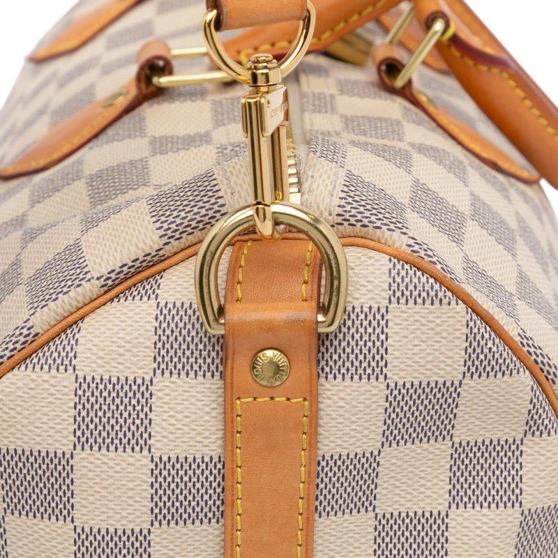 LOUIS VUITTON Damier Azur Speedy Bandouliere 35 Hand Bag N41002 LV Auth 39036 - Image 12