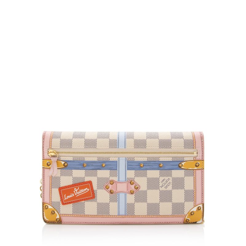 Louis Vuitton Damier Azur Summer Trunk Pochette Weekend Crossbody Bag (SHF-6YST27) - Image 2